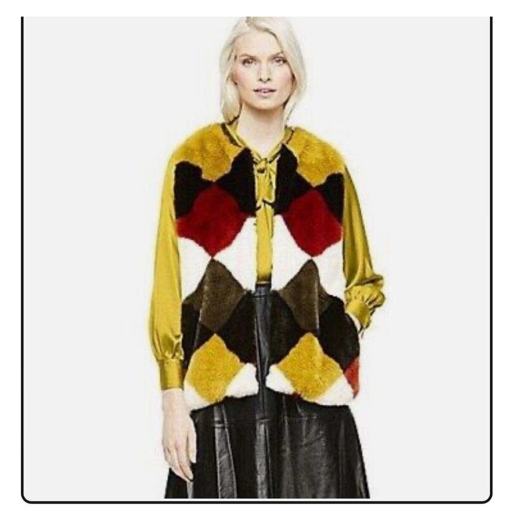 Vince camuto faux fur vest